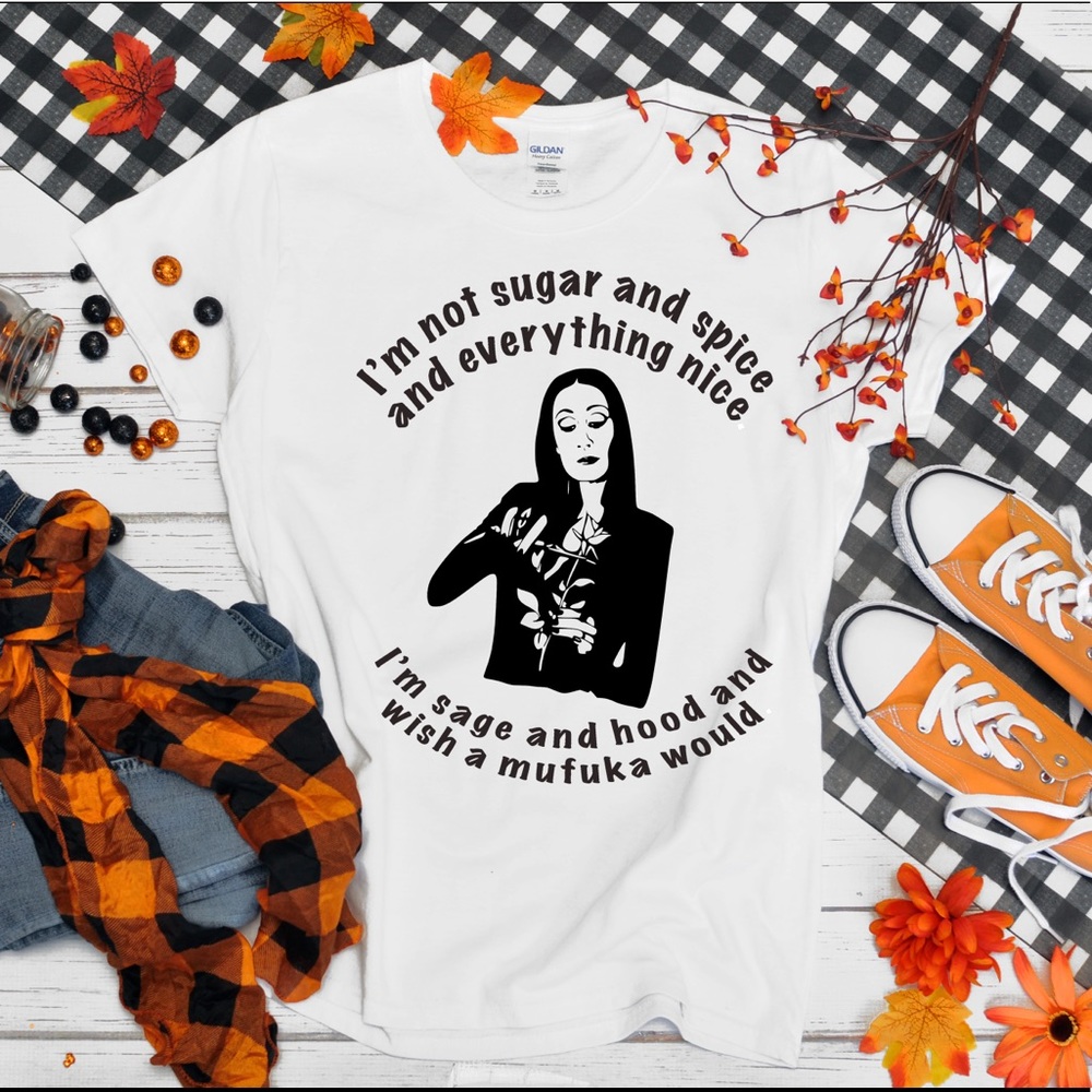 Morticia Addams shirt made to order new!